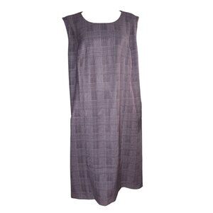 Jessica‎ London Dress Womens Plus Size 26W Purple Plaid Zip Back Business Career